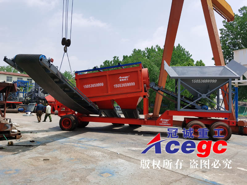移動(dòng)滾筒洗石機