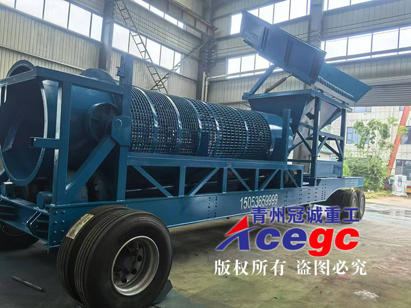 車(chē)載加重改良型滾筒篩洗石機